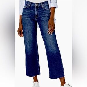 Hudson Jeans 32 Rosie North Fork Wide Leg High Rise Raw Hem Stretch Denim Womens
